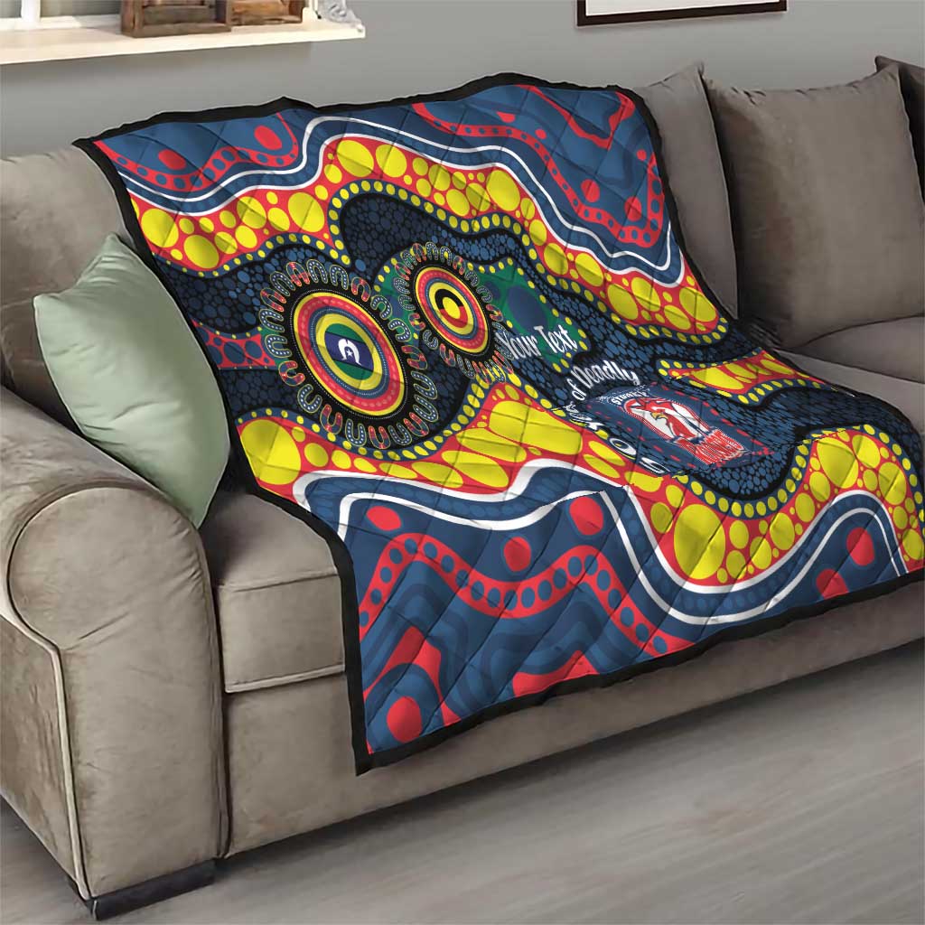 Roosters NAIDOC Week 2026 Personalised Quilt 50 Years of Deadly Aboriginal Art
