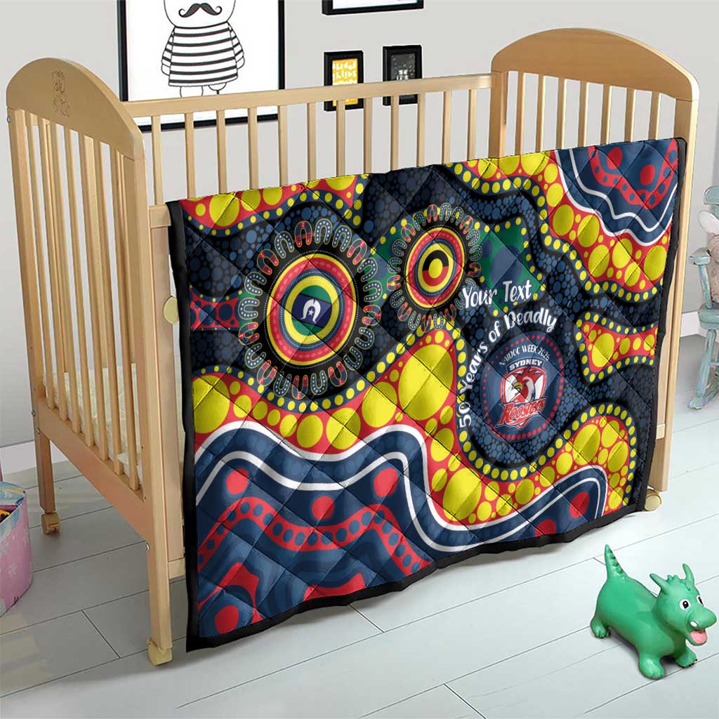 Roosters NAIDOC Week 2026 Personalised Quilt 50 Years of Deadly Aboriginal Art