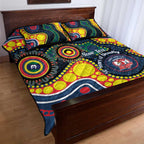 Roosters NAIDOC Week 2026 Personalised Quilt Bed Set 50 Years of Deadly Aboriginal Art