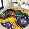 Roosters NAIDOC Week 2026 Personalised Round Carpet 50 Years of Deadly Aboriginal Art