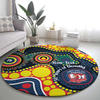 Roosters NAIDOC Week 2026 Personalised Round Carpet 50 Years of Deadly Aboriginal Art