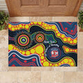 Roosters NAIDOC Week 2026 Personalised Rubber Doormat 50 Years of Deadly Aboriginal Art