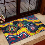 Roosters NAIDOC Week 2026 Personalised Rubber Doormat 50 Years of Deadly Aboriginal Art