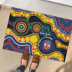 Roosters NAIDOC Week 2026 Personalised Rubber Doormat 50 Years of Deadly Aboriginal Art