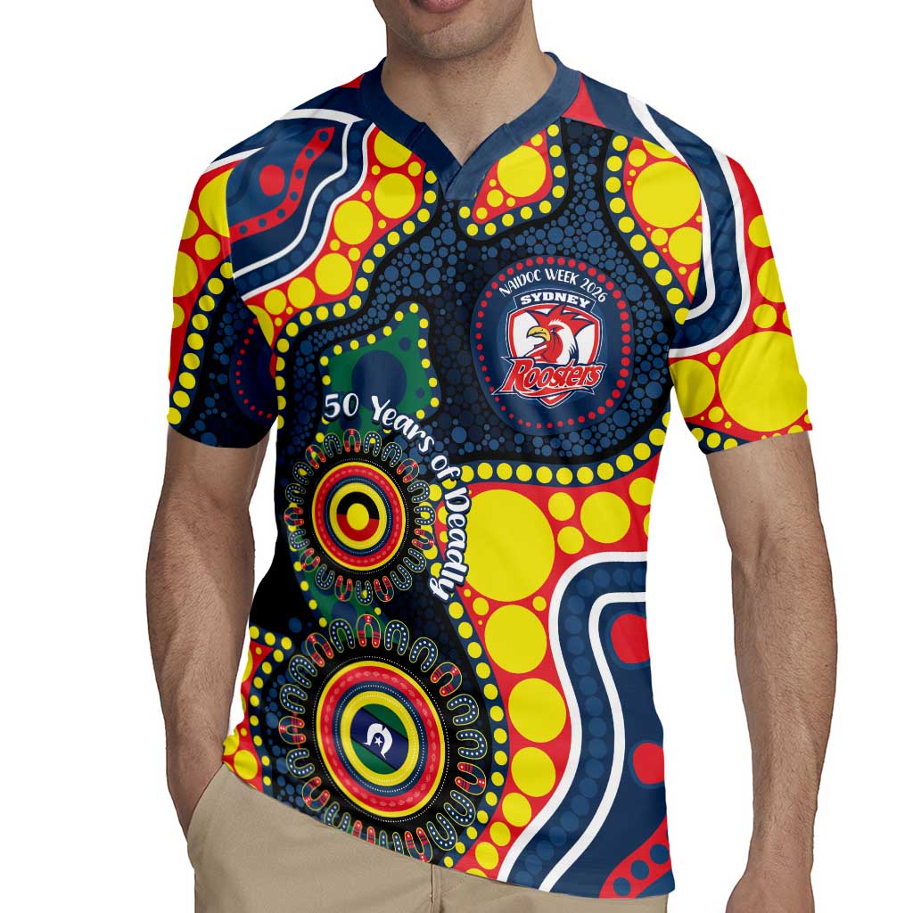 Roosters NAIDOC Week 2026 Personalised Rugby Jersey 50 Years of Deadly Aboriginal Art