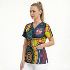 Roosters NAIDOC Week 2026 Personalised Scrub Top 50 Years of Deadly Aboriginal Art