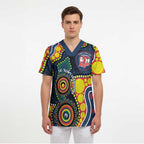 Roosters NAIDOC Week 2026 Personalised Scrub Top 50 Years of Deadly Aboriginal Art