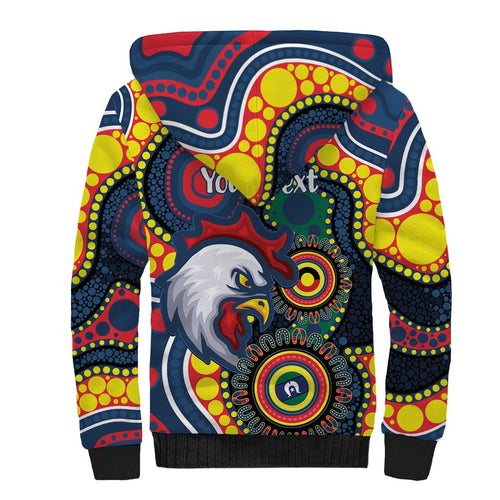 Roosters NAIDOC Week 2026 Personalised Sherpa Hoodie 50 Years of Deadly Aboriginal Art