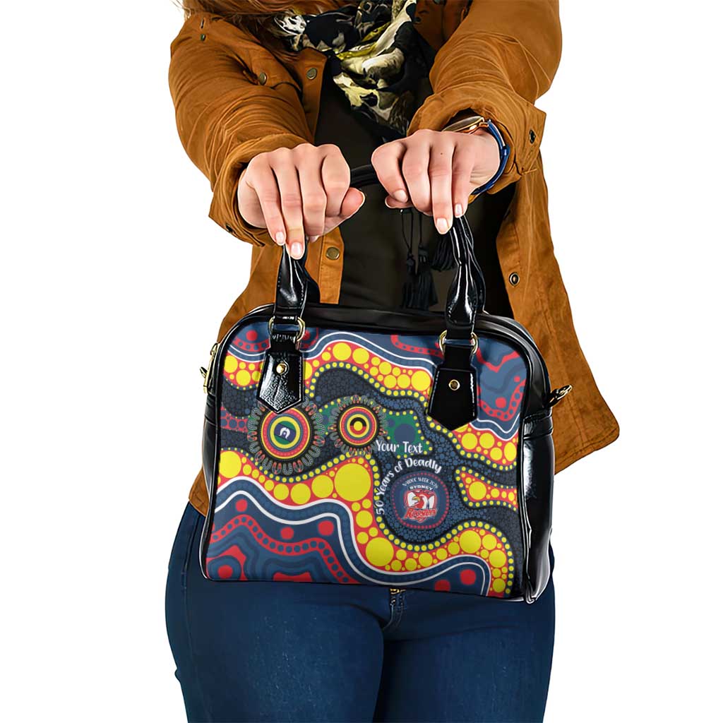 Roosters NAIDOC Week 2026 Personalised Shoulder Handbag 50 Years of Deadly Aboriginal Art