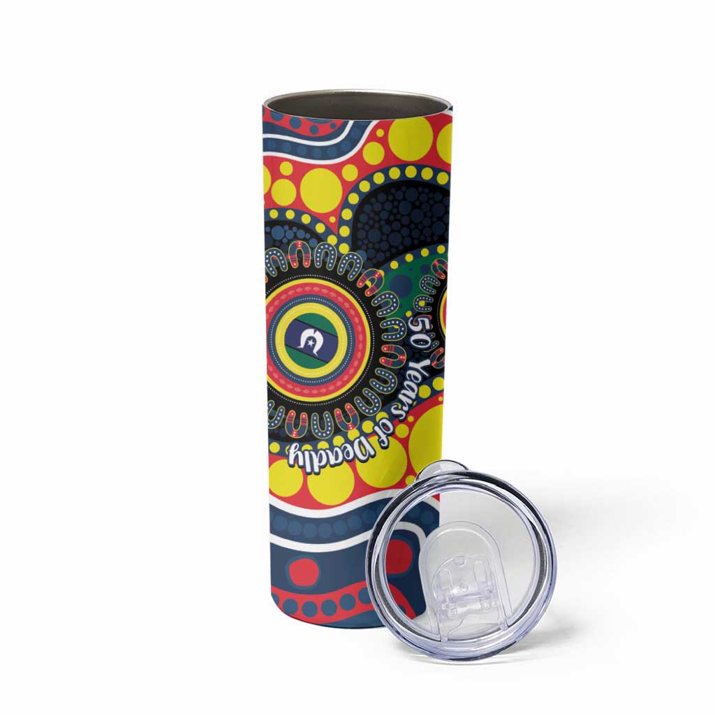Roosters NAIDOC Week 2026 Personalised Skinny Tumbler 50 Years of Deadly Aboriginal Art