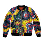 Roosters NAIDOC Week 2026 Personalised Sleeve Zip Bomber Jacket 50 Years of Deadly Aboriginal Art