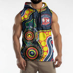 Roosters NAIDOC Week 2026 Personalised Sleeveless Hoodie 50 Years of Deadly Aboriginal Art