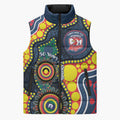 Roosters NAIDOC Week 2026 Personalised Sleeveless Puffer Jacket 50 Years of Deadly Aboriginal Art