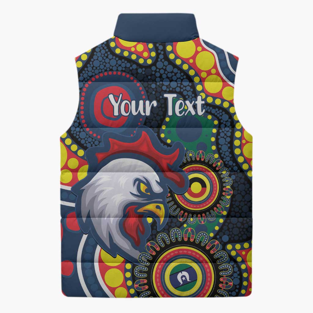 Roosters NAIDOC Week 2026 Personalised Sleeveless Puffer Jacket 50 Years of Deadly Aboriginal Art