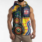 Roosters NAIDOC Week 2026 Personalised Sleeveless Zip Hoodie 50 Years of Deadly Aboriginal Art