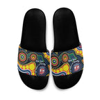 Roosters NAIDOC Week 2026 Personalised Slide Sandals 50 Years of Deadly Aboriginal Art