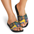 Roosters NAIDOC Week 2026 Personalised Slide Sandals 50 Years of Deadly Aboriginal Art