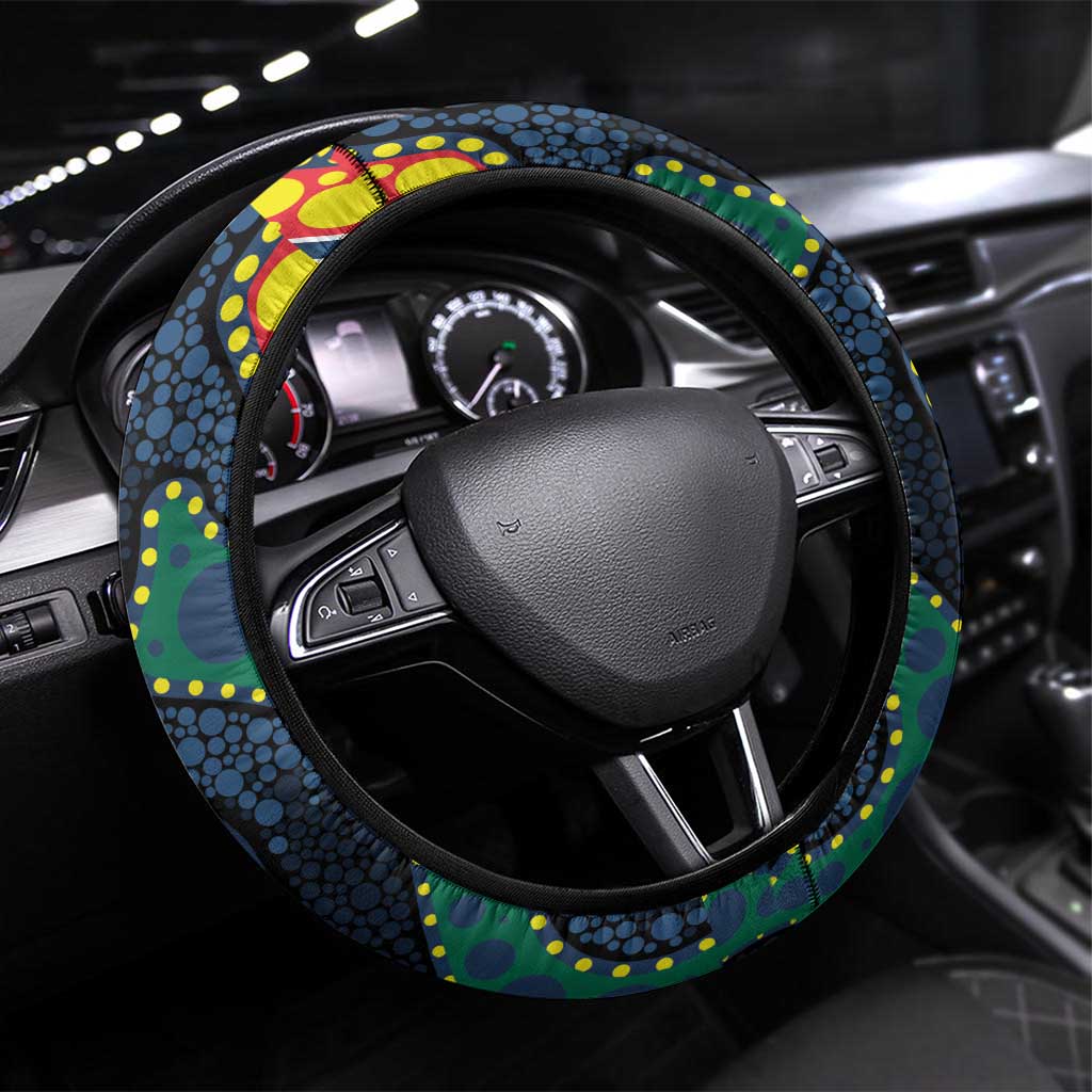 Roosters NAIDOC Week 2026 Steering Wheel Cover 50 Years of Deadly Aboriginal Art