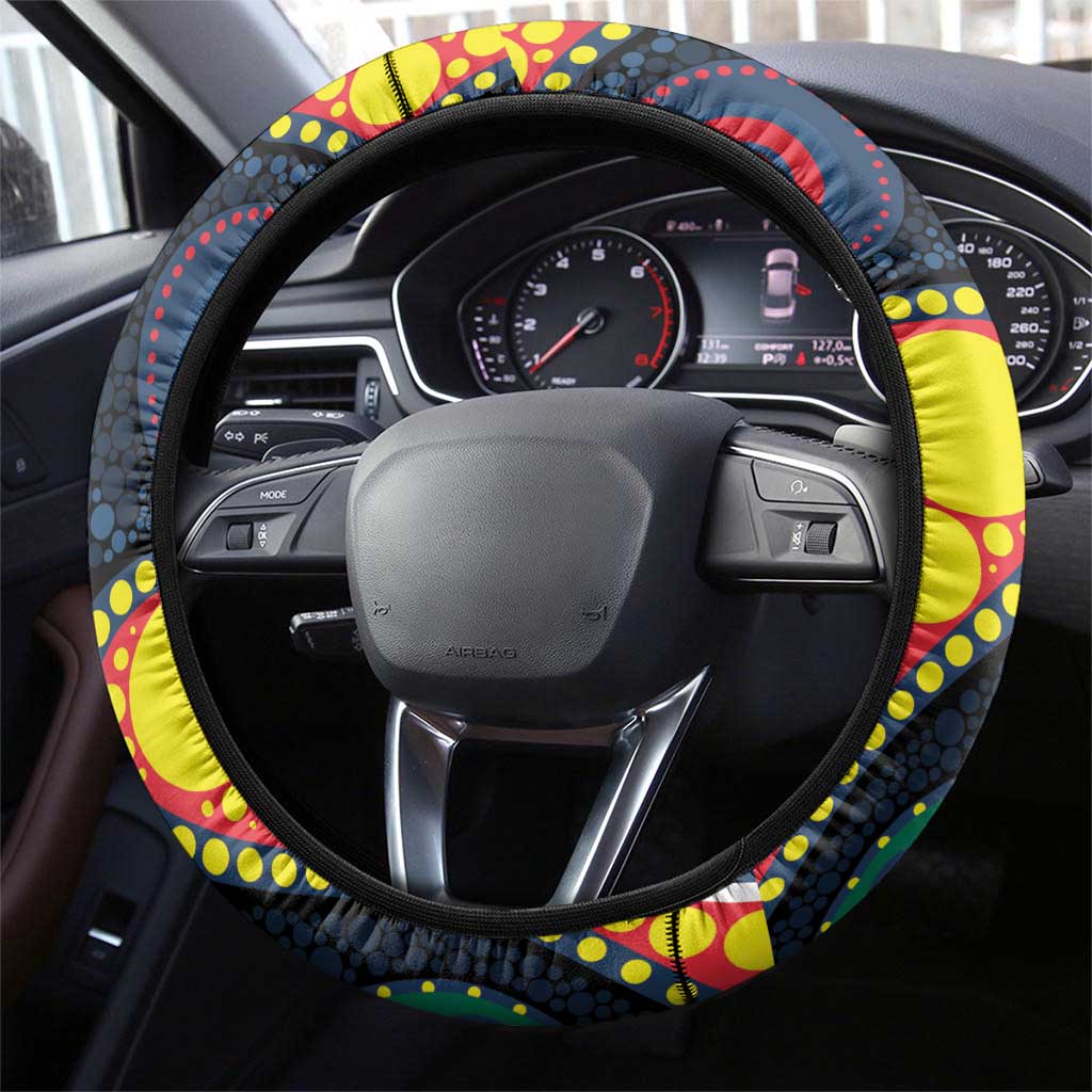 Roosters NAIDOC Week 2026 Steering Wheel Cover 50 Years of Deadly Aboriginal Art