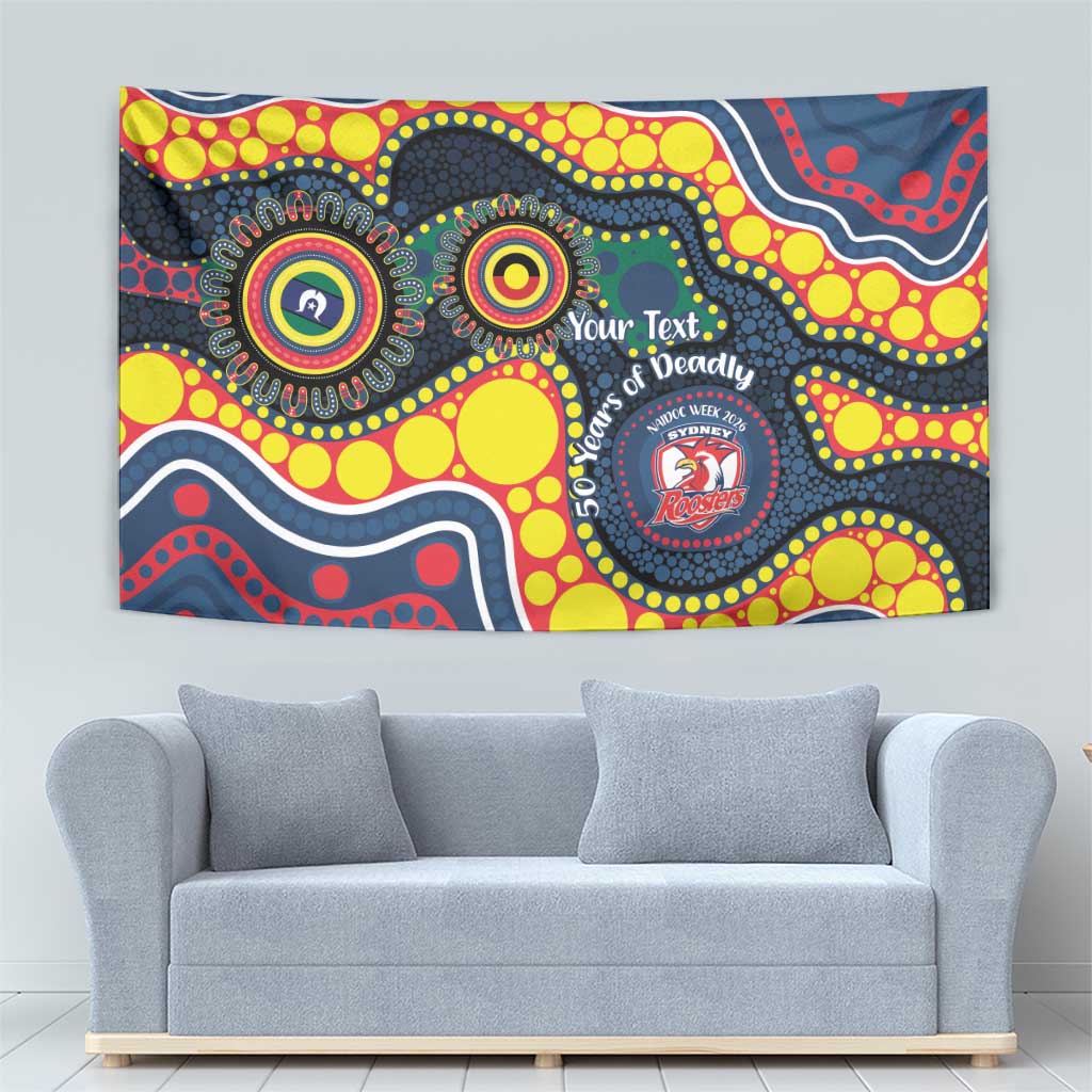 Roosters NAIDOC Week 2026 Personalised Tapestry 50 Years of Deadly Aboriginal Art