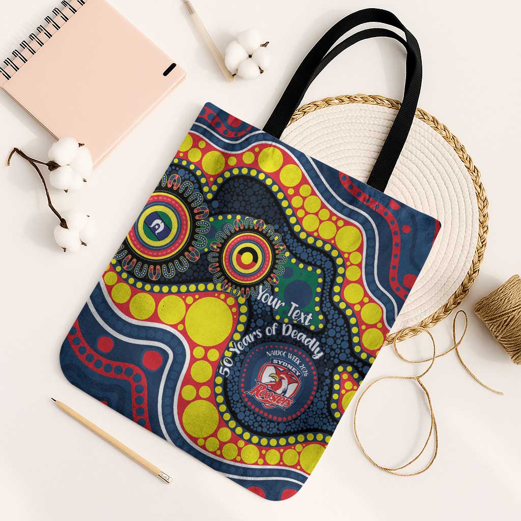 Roosters NAIDOC Week 2026 Personalised Tote Bag 50 Years of Deadly Aboriginal Art