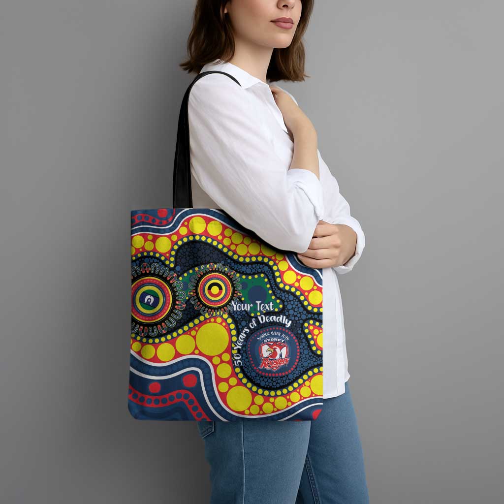 Roosters NAIDOC Week 2026 Personalised Tote Bag 50 Years of Deadly Aboriginal Art