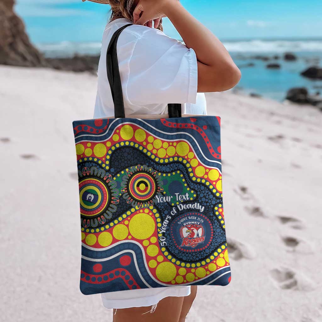 Roosters NAIDOC Week 2026 Personalised Tote Bag 50 Years of Deadly Aboriginal Art