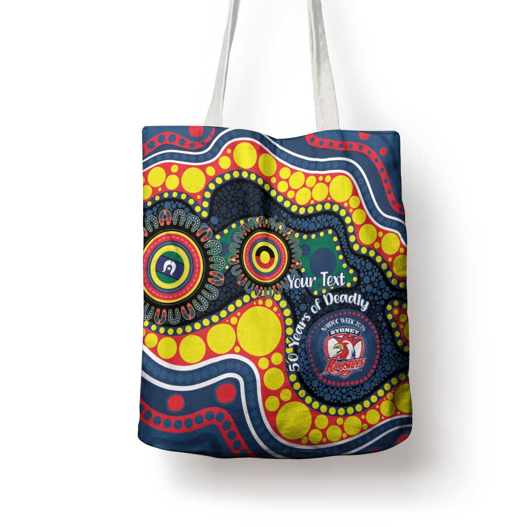 Roosters NAIDOC Week 2026 Personalised Tote Bag 50 Years of Deadly Aboriginal Art