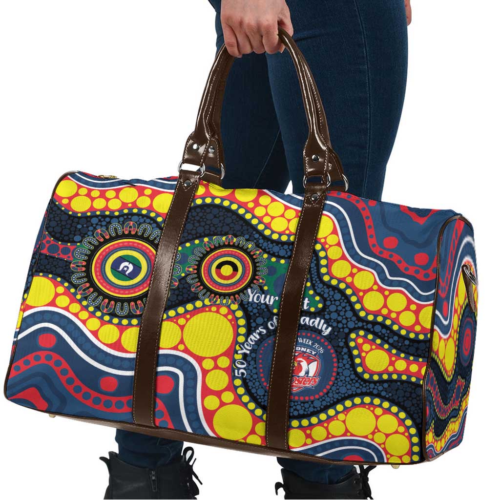 Roosters NAIDOC Week 2026 Personalised Travel Bag 50 Years of Deadly Aboriginal Art
