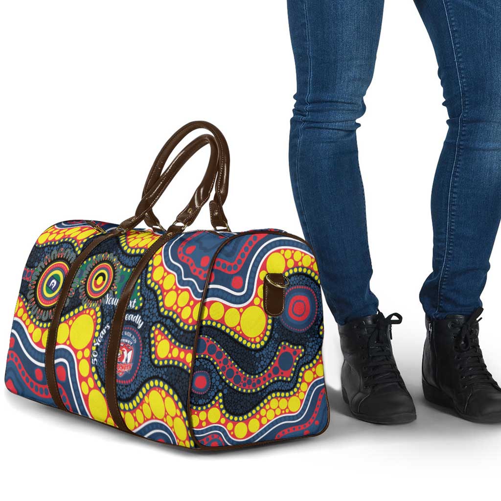 Roosters NAIDOC Week 2026 Personalised Travel Bag 50 Years of Deadly Aboriginal Art