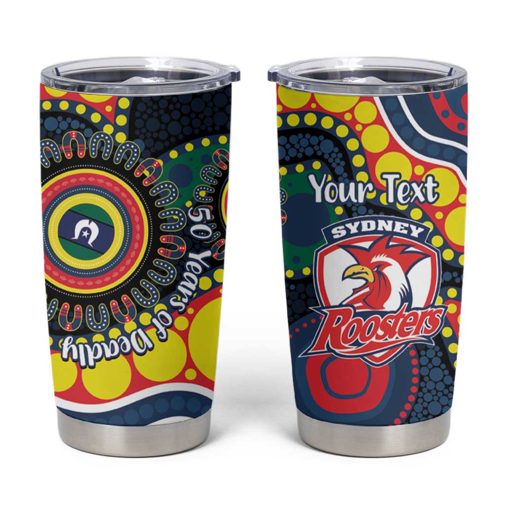 Roosters NAIDOC Week 2026 Personalised Tumbler Cup 50 Years of Deadly Aboriginal Art
