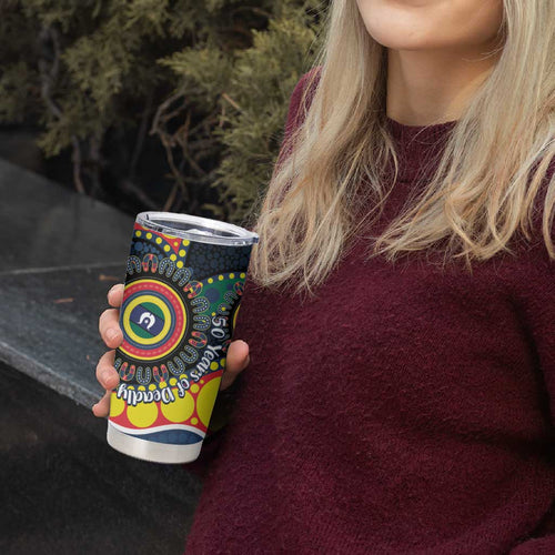 Roosters NAIDOC Week 2026 Personalised Tumbler Cup 50 Years of Deadly Aboriginal Art