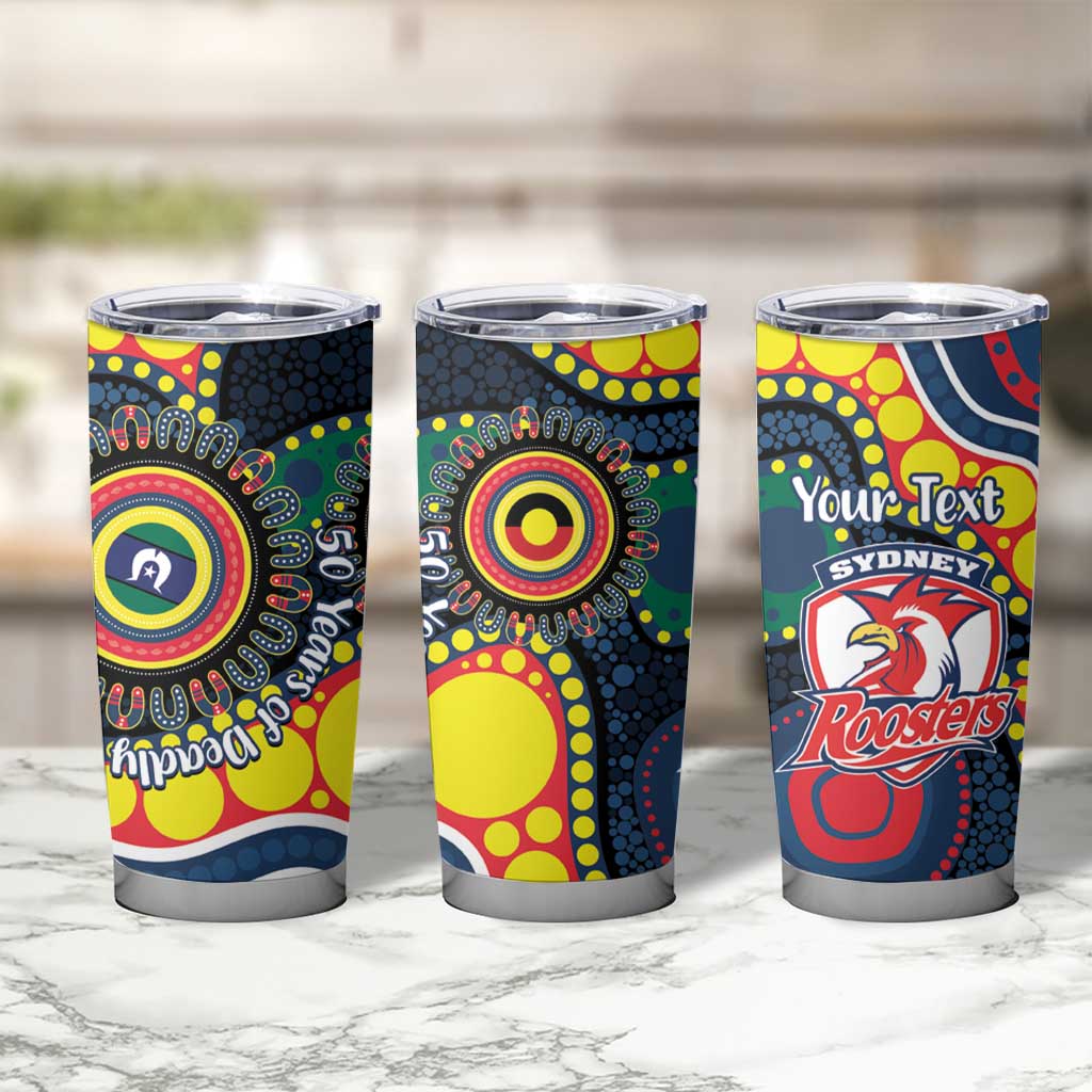 Roosters NAIDOC Week 2026 Personalised Tumbler Cup 50 Years of Deadly Aboriginal Art