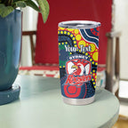 Roosters NAIDOC Week 2026 Personalised Tumbler Cup 50 Years of Deadly Aboriginal Art