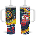 Roosters NAIDOC Week 2026 Personalised Tumbler With Handle 50 Years of Deadly Aboriginal Art