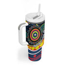 Roosters NAIDOC Week 2026 Personalised Tumbler With Handle 50 Years of Deadly Aboriginal Art