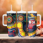 Roosters NAIDOC Week 2026 Personalised Tumbler With Handle 50 Years of Deadly Aboriginal Art