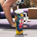 Roosters NAIDOC Week 2026 Personalised Tumbler With Handle 50 Years of Deadly Aboriginal Art