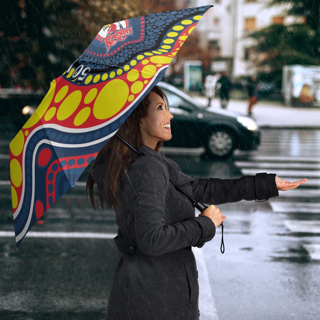 Roosters NAIDOC Week 2026 Personalised Umbrella 50 Years of Deadly Aboriginal Art