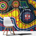 Roosters NAIDOC Week 2026 Personalised Window Curtain 50 Years of Deadly Aboriginal Art