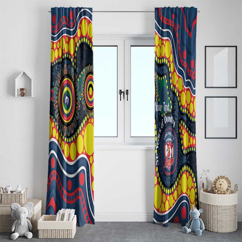 Roosters NAIDOC Week 2026 Personalised Window Curtain 50 Years of Deadly Aboriginal Art