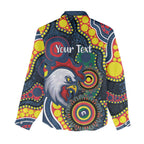 Roosters NAIDOC Week 2026 Personalised Women Casual Shirt 50 Years of Deadly Aboriginal Art