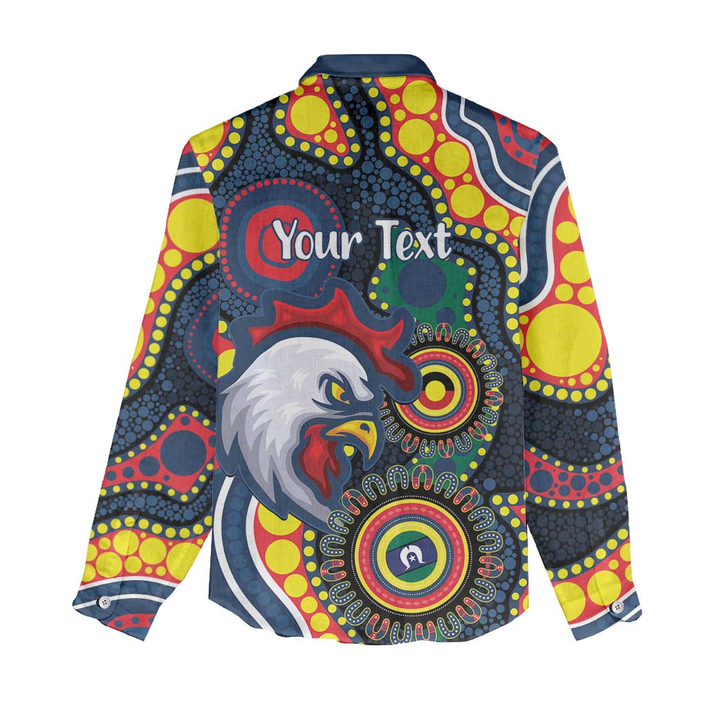 Roosters NAIDOC Week 2026 Personalised Women Casual Shirt 50 Years of Deadly Aboriginal Art