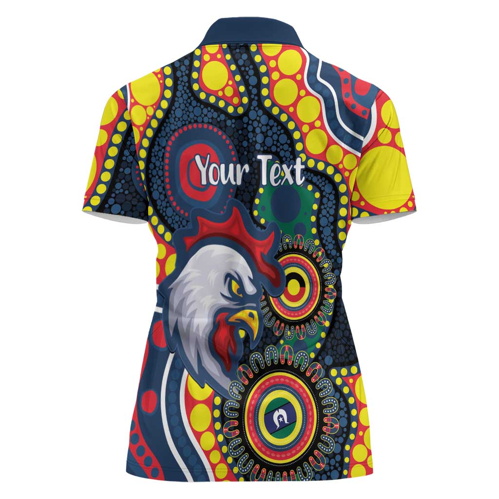 Roosters NAIDOC Week 2026 Personalised Women Polo Shirt 50 Years of Deadly Aboriginal Art
