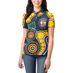 Roosters NAIDOC Week 2026 Personalised Women Polo Shirt 50 Years of Deadly Aboriginal Art
