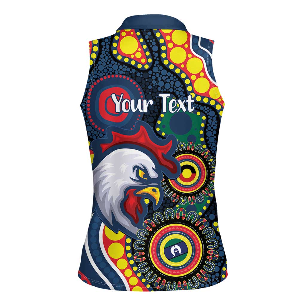 Roosters NAIDOC Week 2026 Personalised Women Sleeveless Polo Shirt 50 Years of Deadly Aboriginal Art