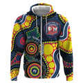 Roosters NAIDOC Week 2026 Personalised Zip Hoodie 50 Years of Deadly Aboriginal Art