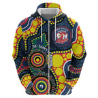 Roosters NAIDOC Week 2026 Personalised Zip Hoodie 50 Years of Deadly Aboriginal Art