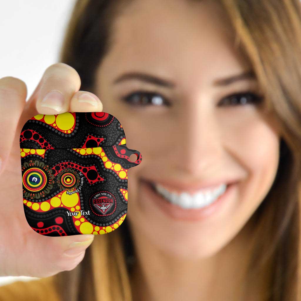 Essendon Bombers NAIDOC Week 2026 Personalised AirPods Case 50 Years of Deadly Aboriginal Art