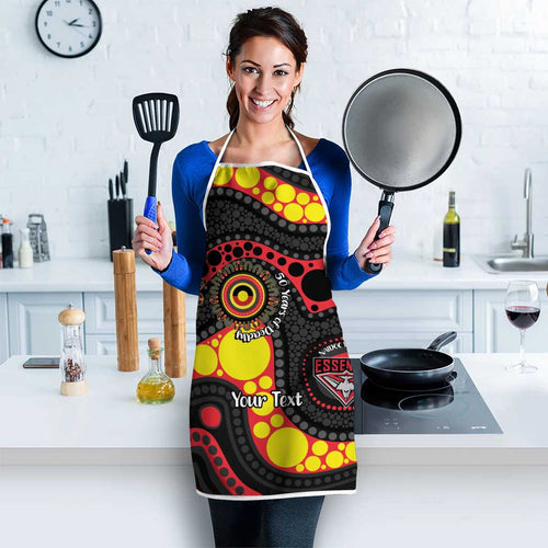 Essendon Bombers NAIDOC Week 2026 Personalised Apron 50 Years of Deadly Aboriginal Art